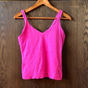 Lululemon pink cropped tank top size 10
